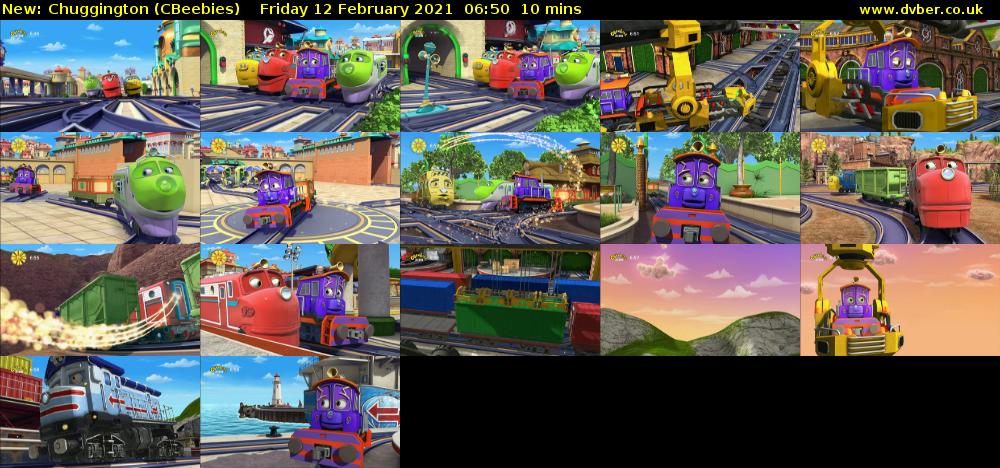 Chuggington (CBeebies) Friday 12 February 2021 06:50 - 07:00