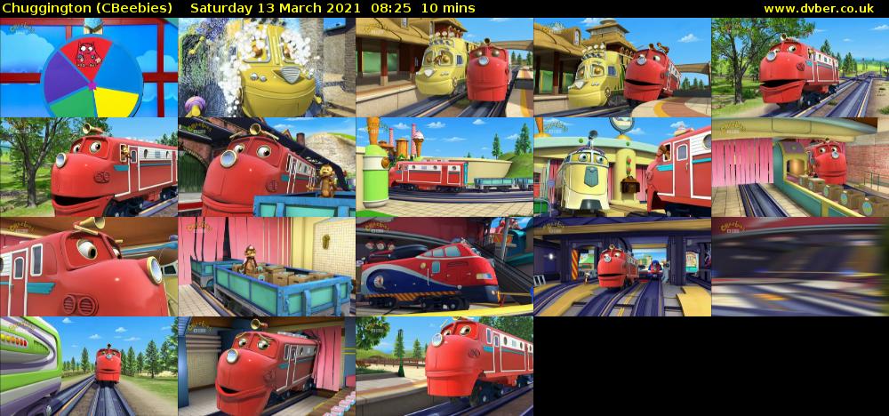 Chuggington (CBeebies) Saturday 13 March 2021 08:25 - 08:35