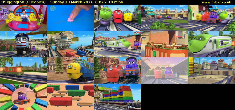 Chuggington (CBeebies) Sunday 28 March 2021 08:25 - 08:35