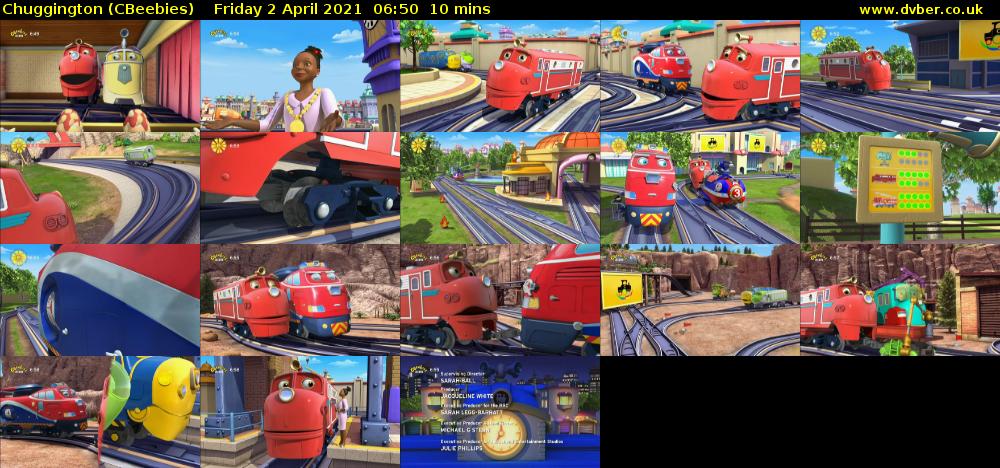 Chuggington (CBeebies) Friday 2 April 2021 06:50 - 07:00