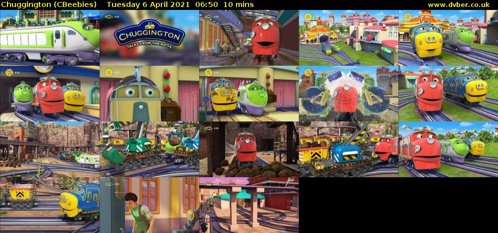 Chuggington (CBeebies) Tuesday 6 April 2021 06:50 - 07:00