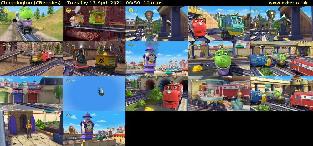 Chuggington (CBeebies) Tuesday 13 April 2021 06:50 - 07:00