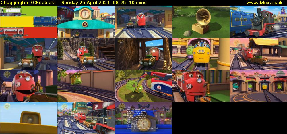 Chuggington (CBeebies) Sunday 25 April 2021 08:25 - 08:35
