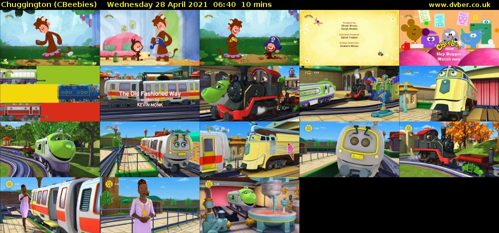 Chuggington (CBeebies) Wednesday 28 April 2021 06:40 - 06:50