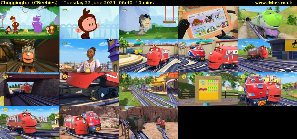 Chuggington (CBeebies) Tuesday 22 June 2021 06:40 - 06:50