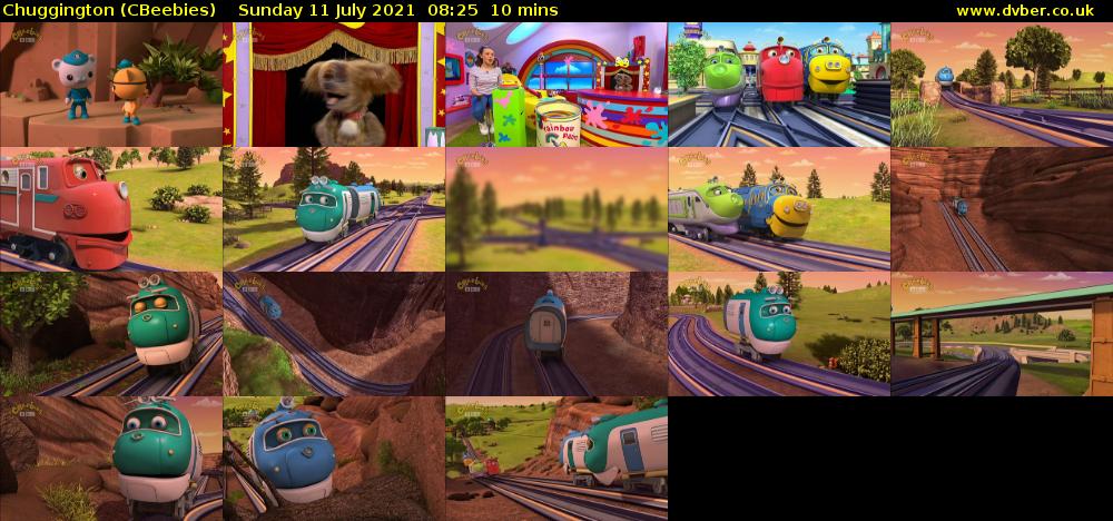 Chuggington (CBeebies) Sunday 11 July 2021 08:25 - 08:35