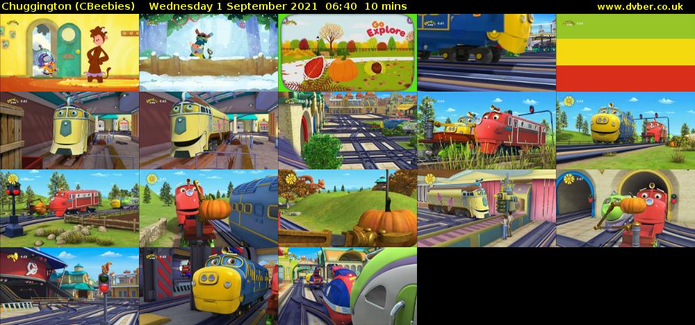 Chuggington (CBeebies) Wednesday 1 September 2021 06:40 - 06:50