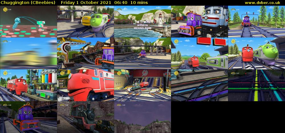 Chuggington (CBeebies) Friday 1 October 2021 06:40 - 06:50