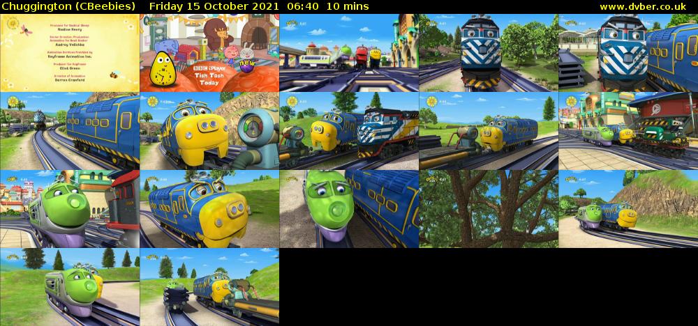 Chuggington (CBeebies) Friday 15 October 2021 06:40 - 06:50
