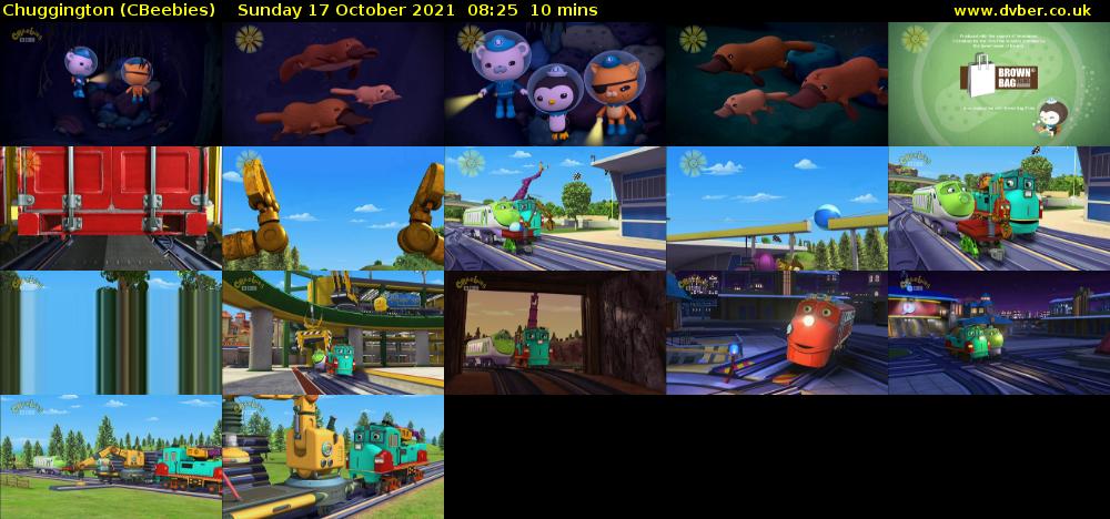 Chuggington (CBeebies) Sunday 17 October 2021 08:25 - 08:35
