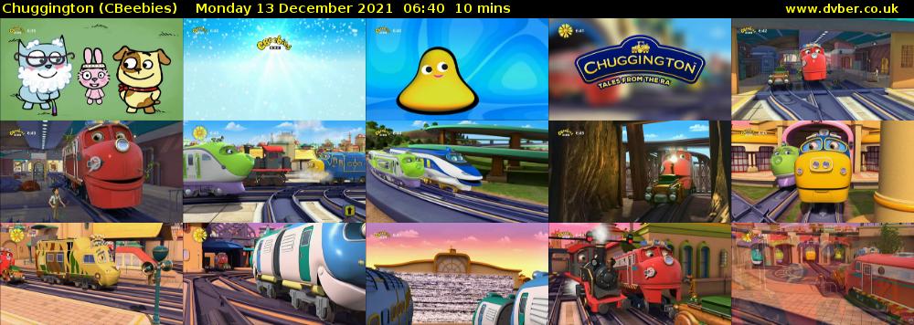 Chuggington (CBeebies) Monday 13 December 2021 06:40 - 06:50