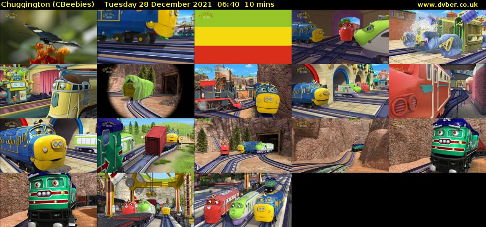 Chuggington (CBeebies) Tuesday 28 December 2021 06:40 - 06:50