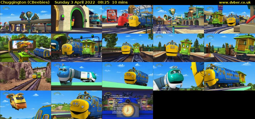 Chuggington (CBeebies) Sunday 3 April 2022 08:25 - 08:35
