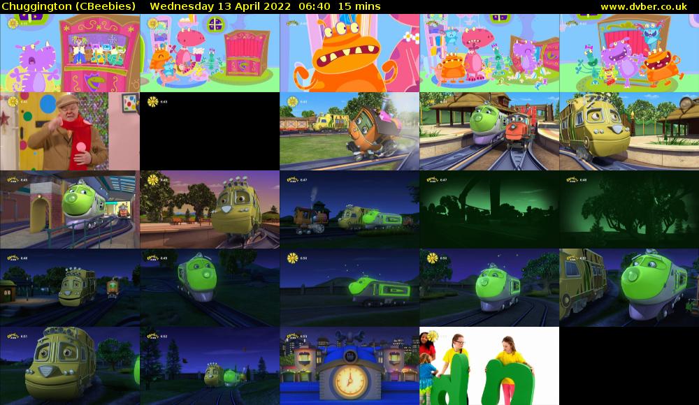 Chuggington (CBeebies) Wednesday 13 April 2022 06:40 - 06:55