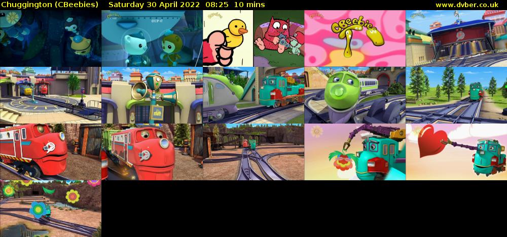 Chuggington (CBeebies) Saturday 30 April 2022 08:25 - 08:35