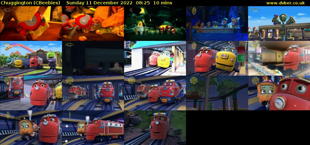 Chuggington (CBeebies) Sunday 11 December 2022 08:25 - 08:35