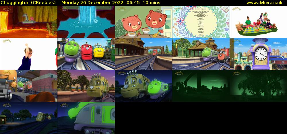 Chuggington (CBeebies) Monday 26 December 2022 06:45 - 06:55