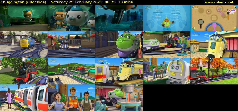 Chuggington (CBeebies) Saturday 25 February 2023 08:25 - 08:35