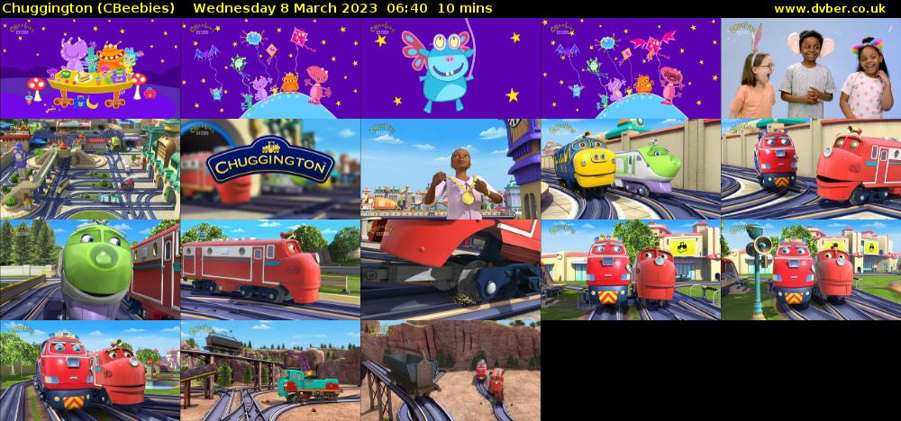 Chuggington (CBeebies) Wednesday 8 March 2023 06:40 - 06:50