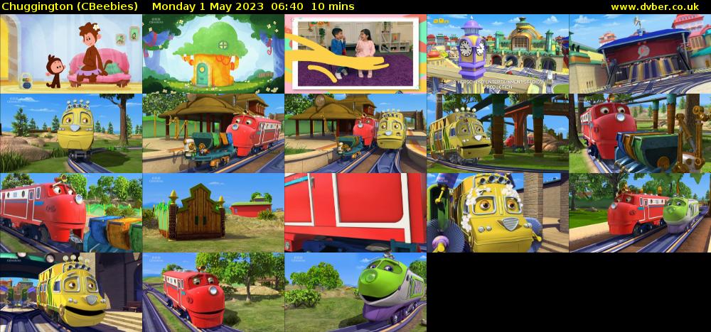 Chuggington (CBeebies) Monday 1 May 2023 06:40 - 06:50
