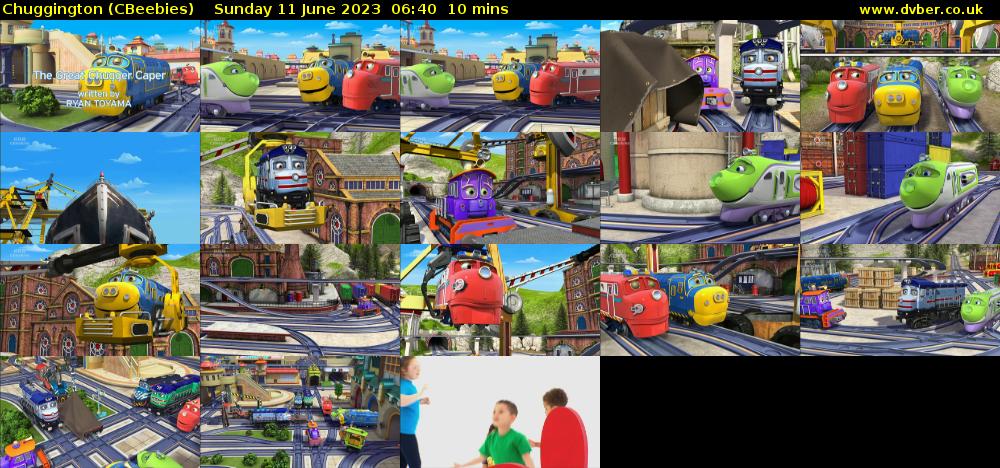 Chuggington (CBeebies) Sunday 11 June 2023 06:40 - 06:50