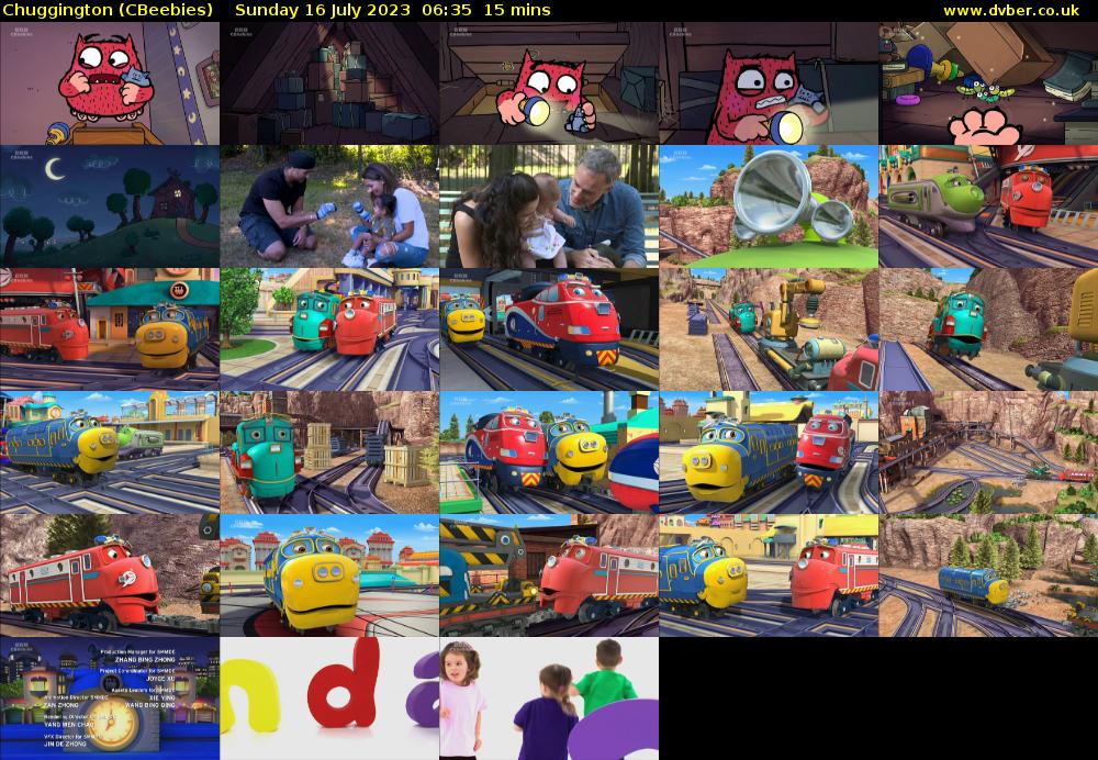 Chuggington (CBeebies) Sunday 16 July 2023 06:35 - 06:50