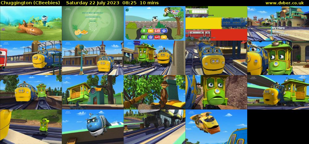 Chuggington (CBeebies) Saturday 22 July 2023 08:25 - 08:35