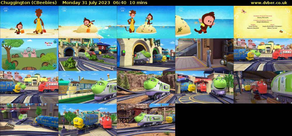 Chuggington (CBeebies) Monday 31 July 2023 06:40 - 06:50