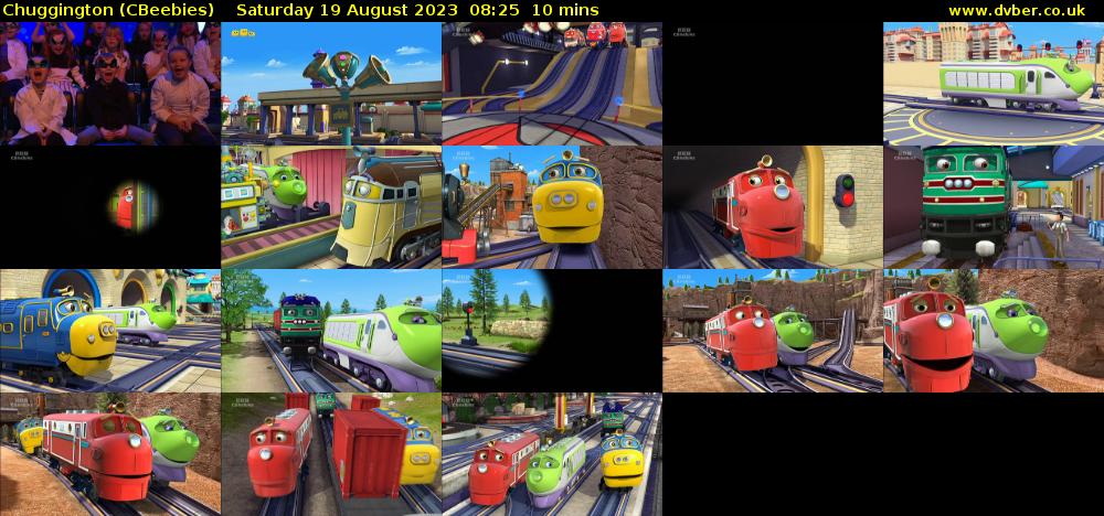 Chuggington (CBeebies) Saturday 19 August 2023 08:25 - 08:35
