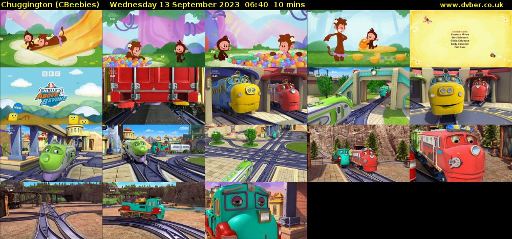 Chuggington (CBeebies) Wednesday 13 September 2023 06:40 - 06:50