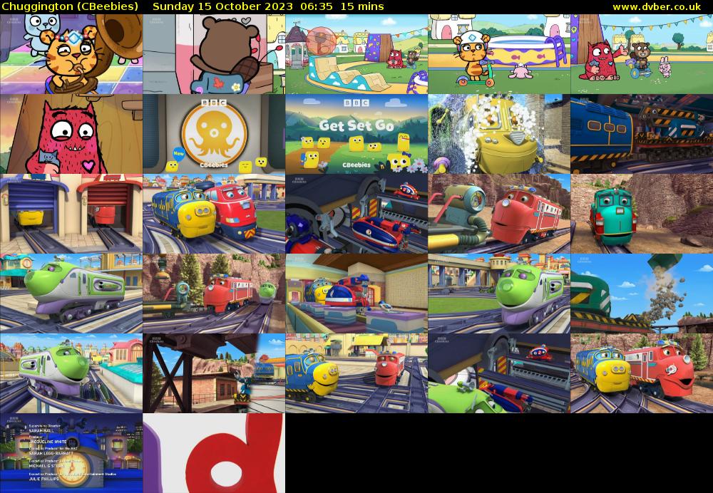 Chuggington (CBeebies) Sunday 15 October 2023 06:35 - 06:50