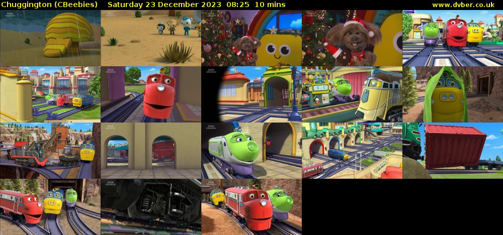 Chuggington (CBeebies) Saturday 23 December 2023 08:25 - 08:35