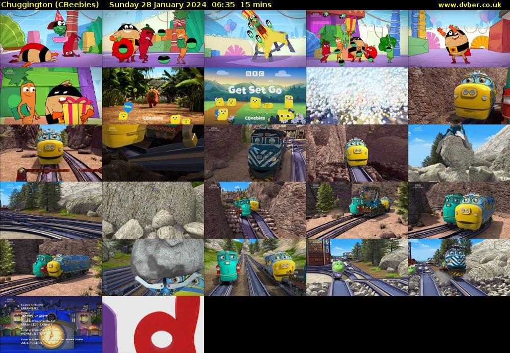Chuggington (CBeebies) Sunday 28 January 2024 06:35 - 06:50