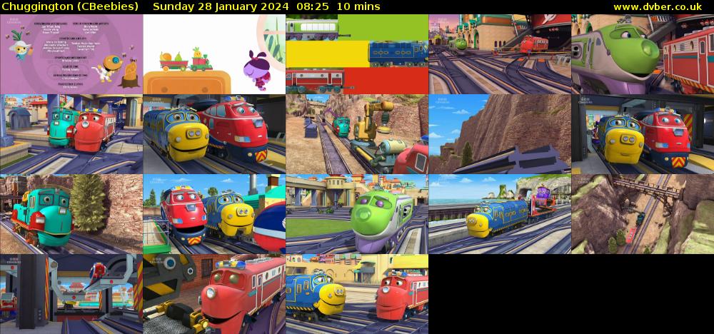 Chuggington (CBeebies) Sunday 28 January 2024 08:25 - 08:35