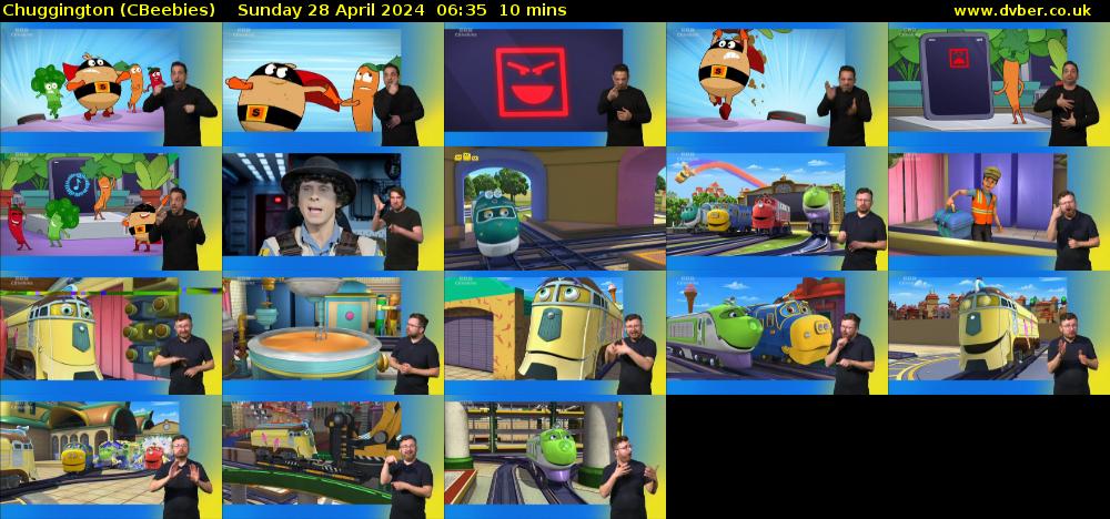 Chuggington (CBeebies) Sunday 28 April 2024 06:35 - 06:45
