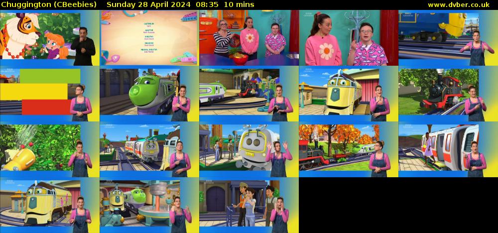 Chuggington (CBeebies) Sunday 28 April 2024 08:35 - 08:45