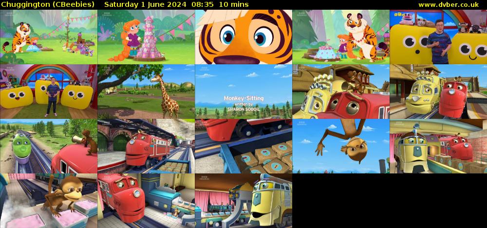 Chuggington (CBeebies) Saturday 1 June 2024 08:35 - 08:45