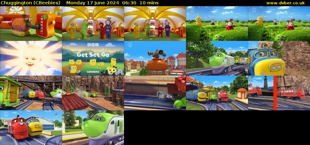 Chuggington (CBeebies) Monday 17 June 2024 06:30 - 06:40
