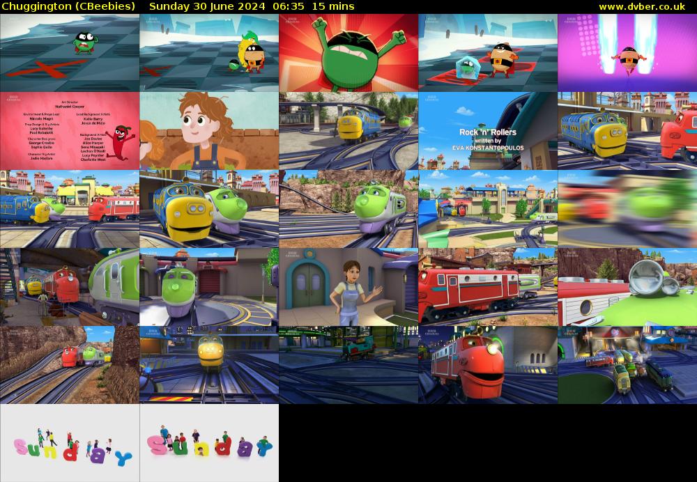 Chuggington (CBeebies) Sunday 30 June 2024 06:35 - 06:50