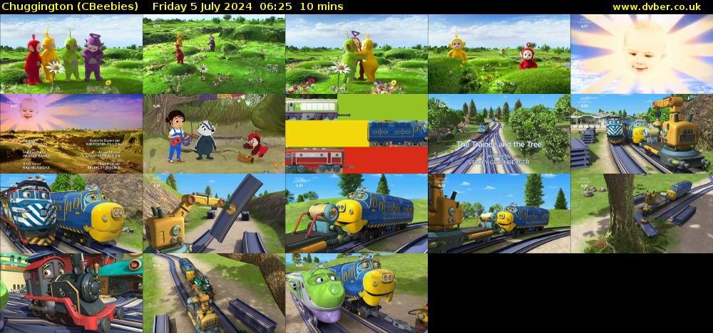 Chuggington (CBeebies) Friday 5 July 2024 06:25 - 06:35