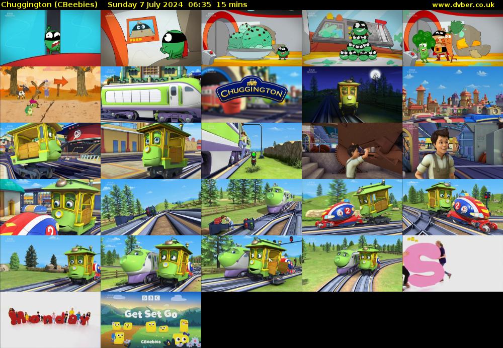 Chuggington (CBeebies) Sunday 7 July 2024 06:35 - 06:50