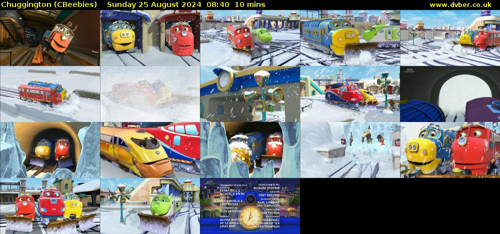 Chuggington (CBeebies) Sunday 25 August 2024 08:40 - 08:50