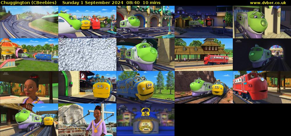 Chuggington (CBeebies) Sunday 1 September 2024 08:40 - 08:50