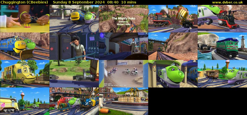 Chuggington (CBeebies) Sunday 8 September 2024 08:40 - 08:50