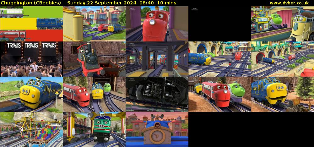 Chuggington (CBeebies) Sunday 22 September 2024 08:40 - 08:50