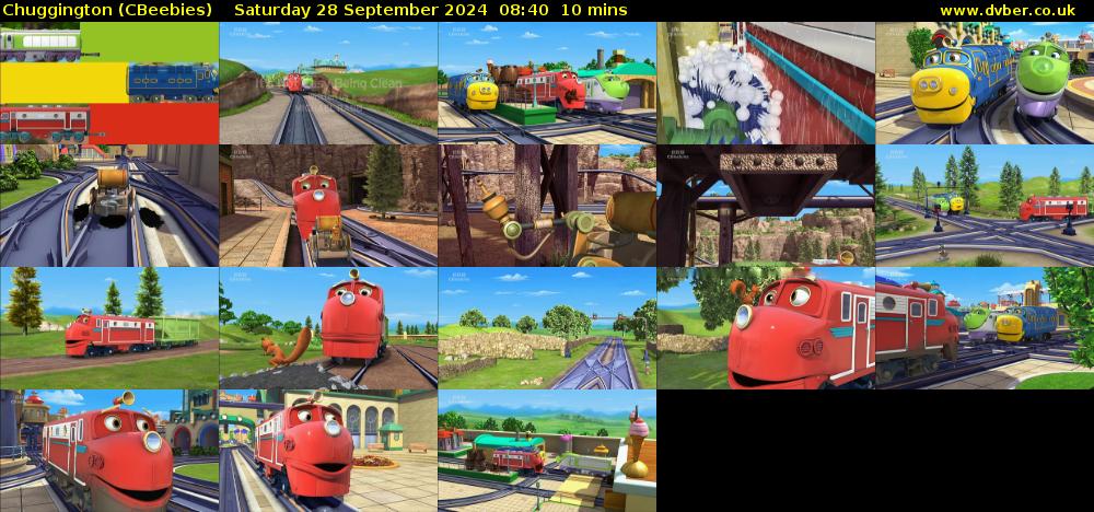 Chuggington (CBeebies) Saturday 28 September 2024 08:40 - 08:50
