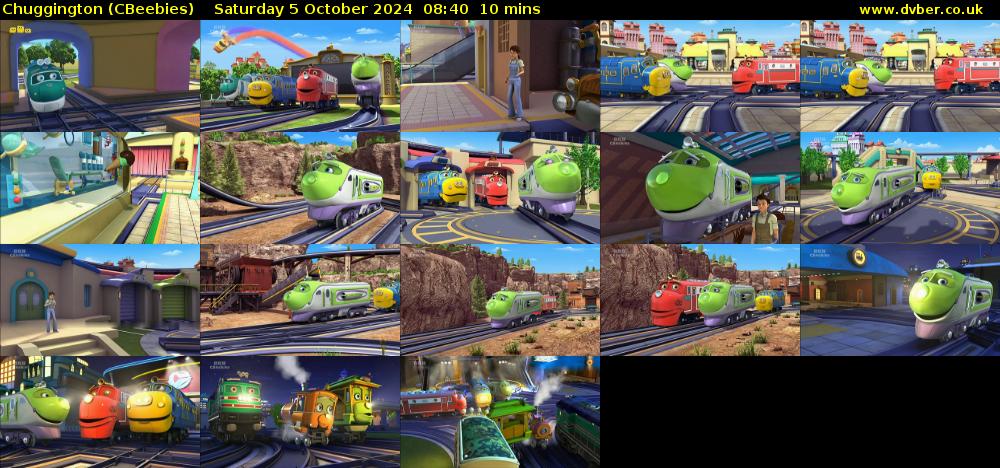 Chuggington (CBeebies) Saturday 5 October 2024 08:40 - 08:50