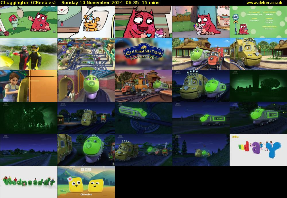 Chuggington (CBeebies) Sunday 10 November 2024 06:35 - 06:50