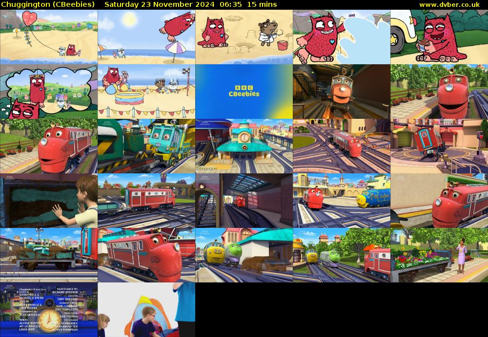 Chuggington (CBeebies) Saturday 23 November 2024 06:35 - 06:50