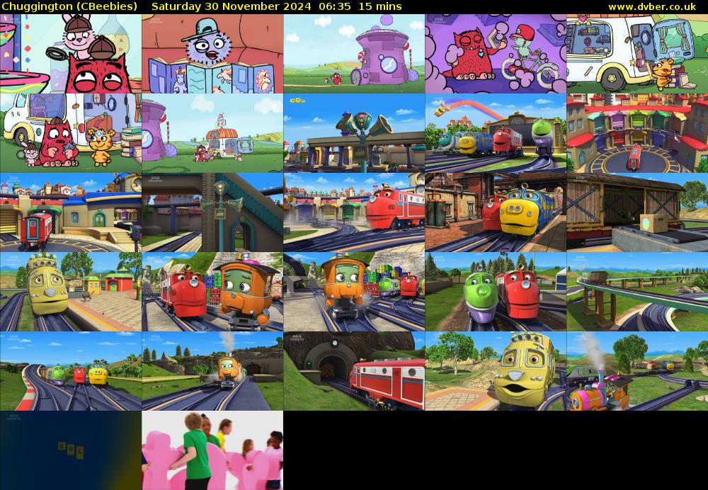 Chuggington (CBeebies) Saturday 30 November 2024 06:35 - 06:50